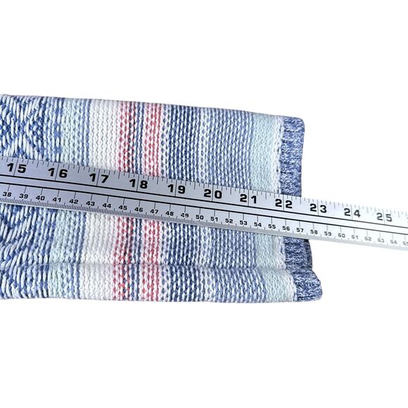 Faherty High Tide Sweater Women's XS Todos Santos Blue Pink Relaxed Fit Stripe - Picture 8 of 9